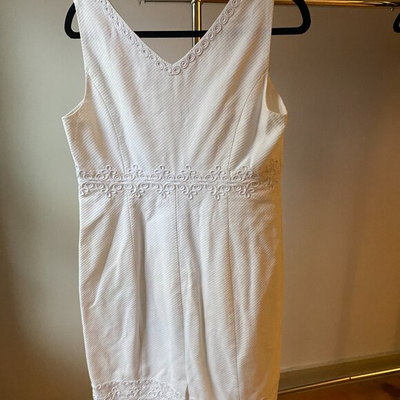 Boden White Sheath Dress with embroidered detail - Picture 3 of 5